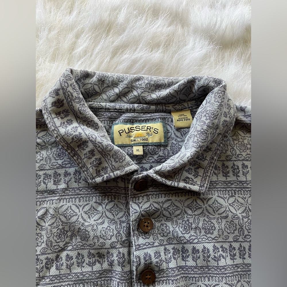 Vintage Pussers Blue Polo Island Style Size XL